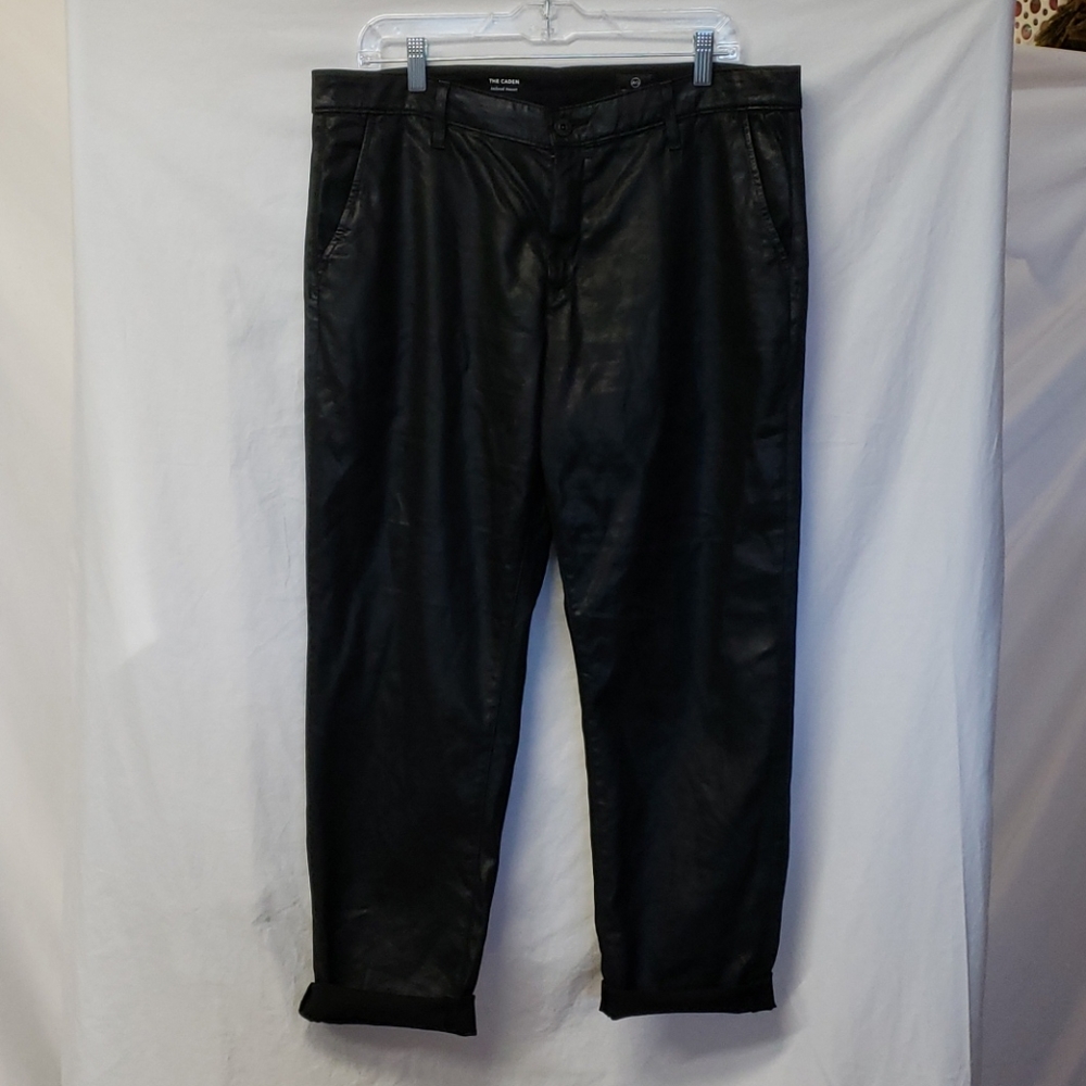 AG Adriano Goldschmied Black Cropped Ankle Pants